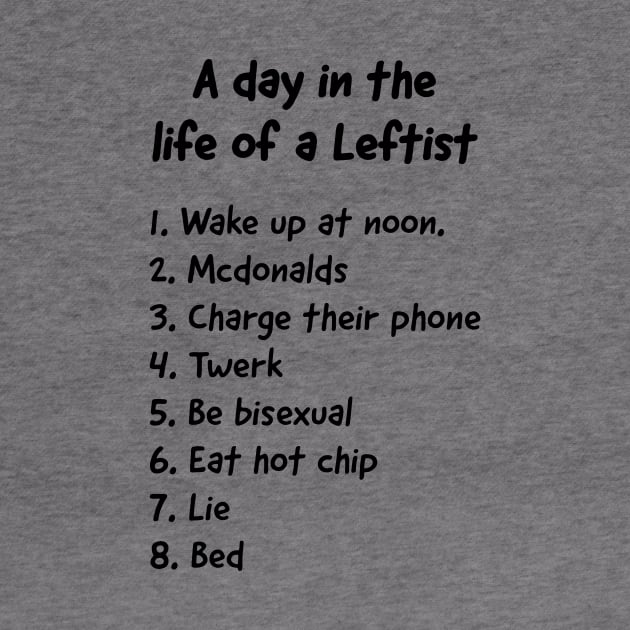 A day in the life of a Leftist by garbagetshirts